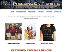 Tablet Screenshot of pressontshirts.com